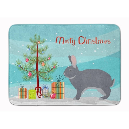 Carolines Treasures Giant Chinchilla Rabbit Christmas Machine Washable Memory Foam Mat BB9333RUG